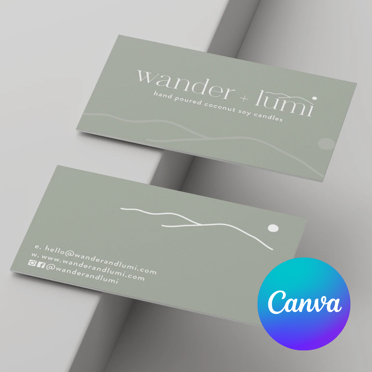 Business Card Design - Editable Canva Template