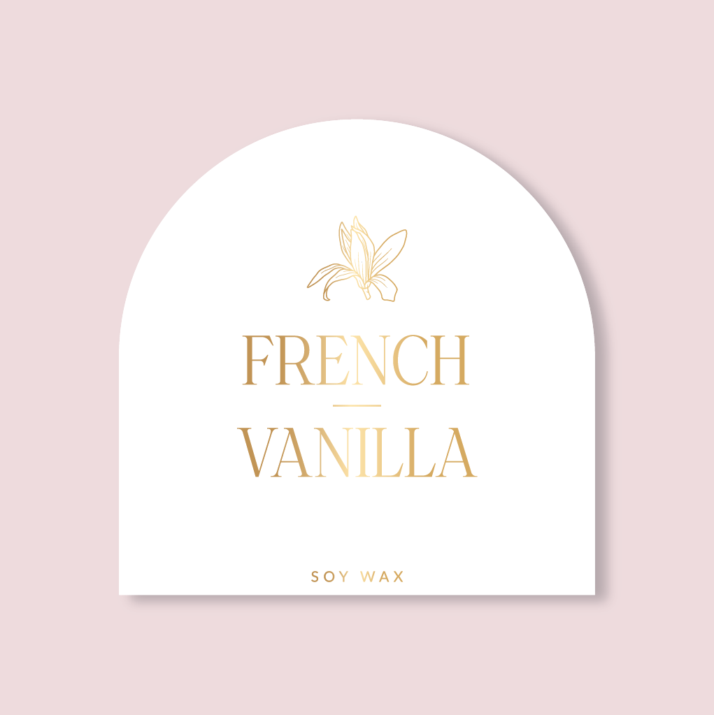 Arch Vinyl Labels x 20 Gold/Silver/Rose Gold Foil