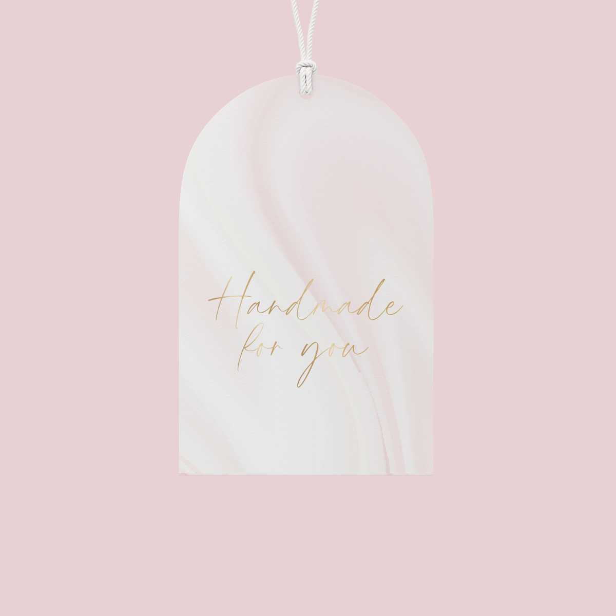 Arch Swing Tags 60x40mm Velvet Laminate with Foil