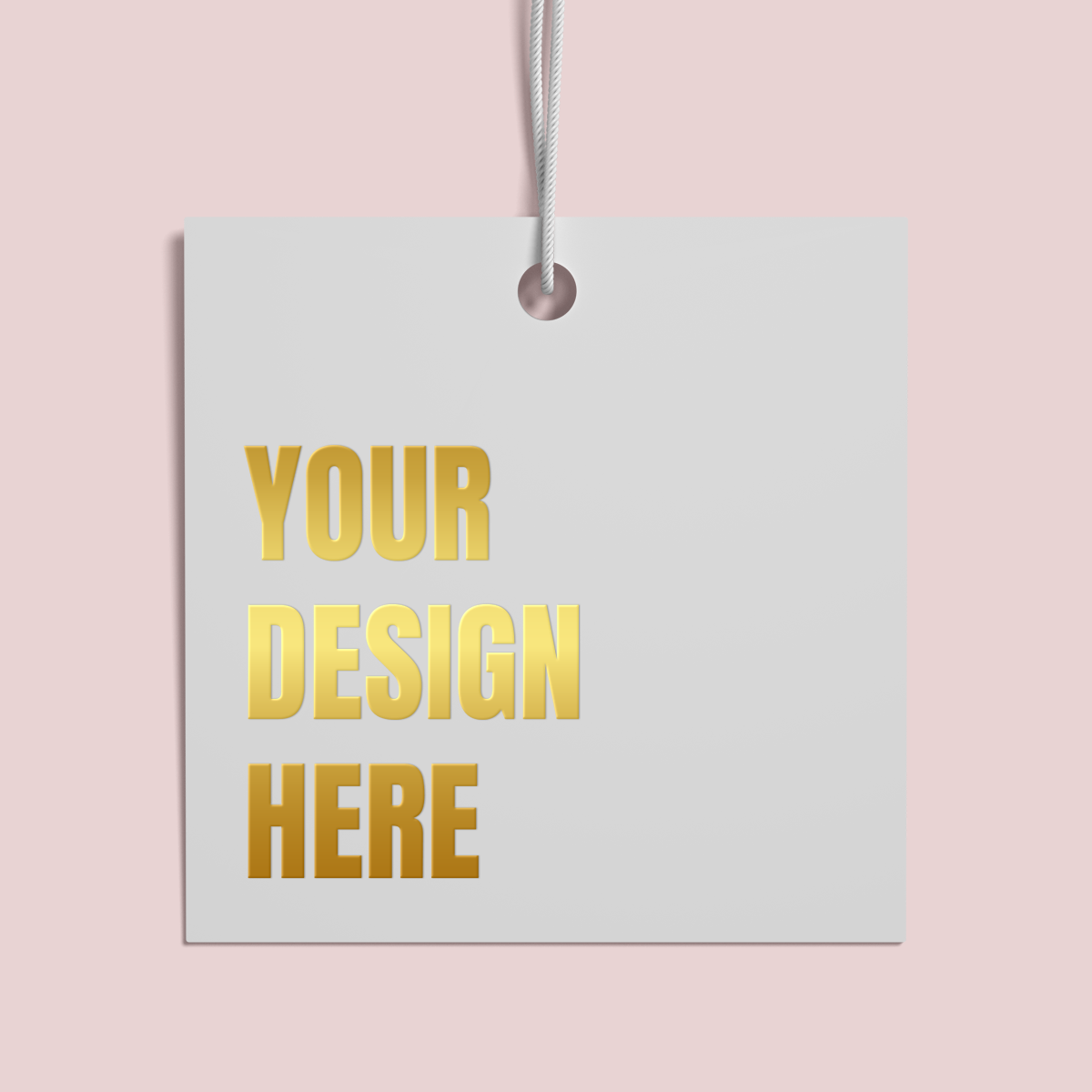 40mm Square Gold/Silver Foil on Velvet Laminate 400gsm Swing Tags