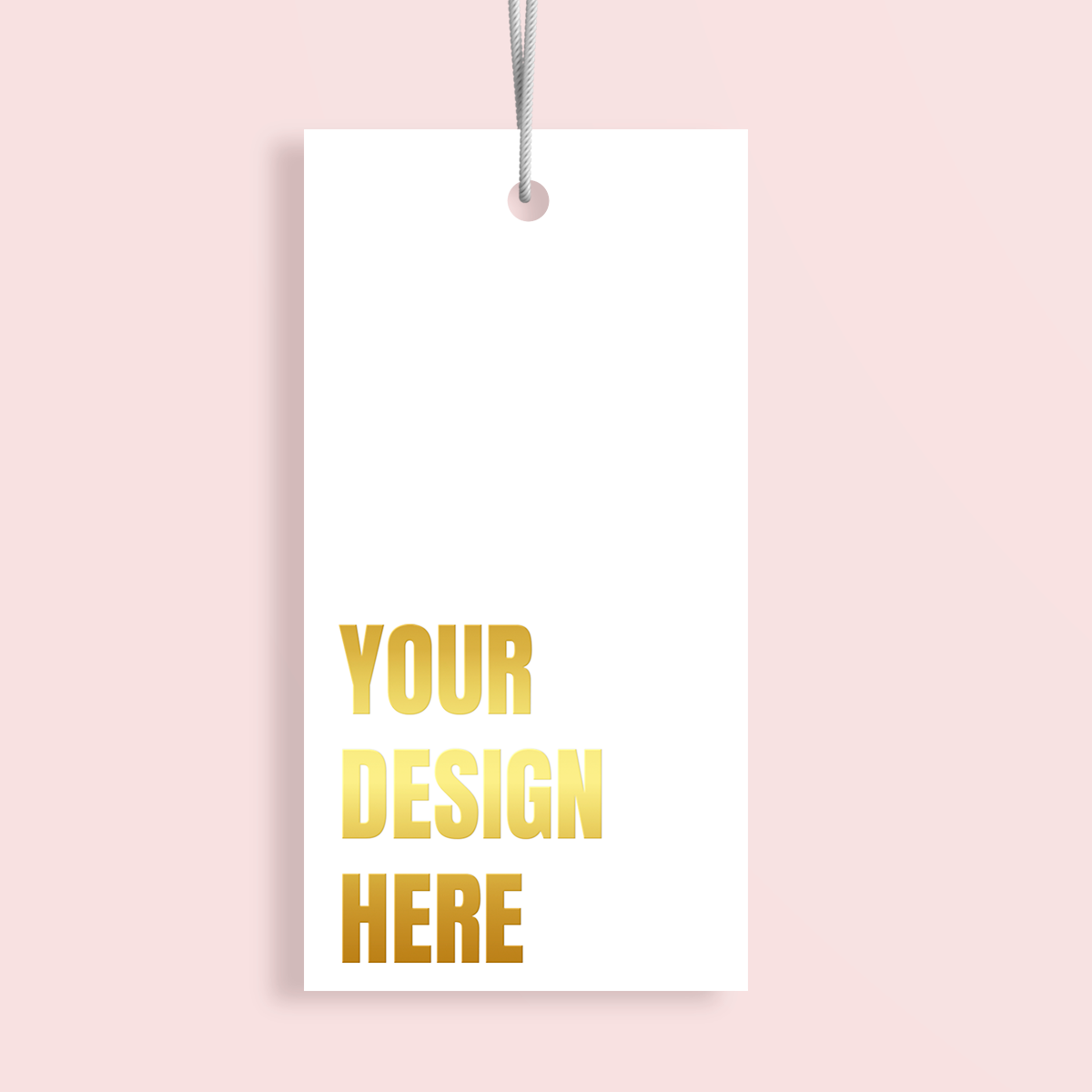 60x40mm Rectangle Gold/Silver Foil on Velvet Laminate 400gsm Swing Tags