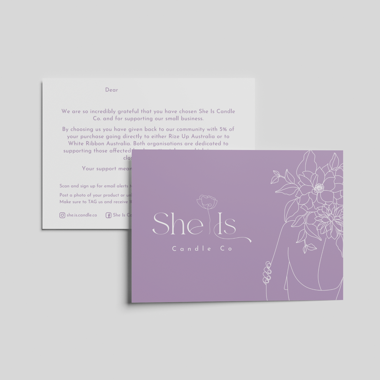 Postcard / Thank You Card Design