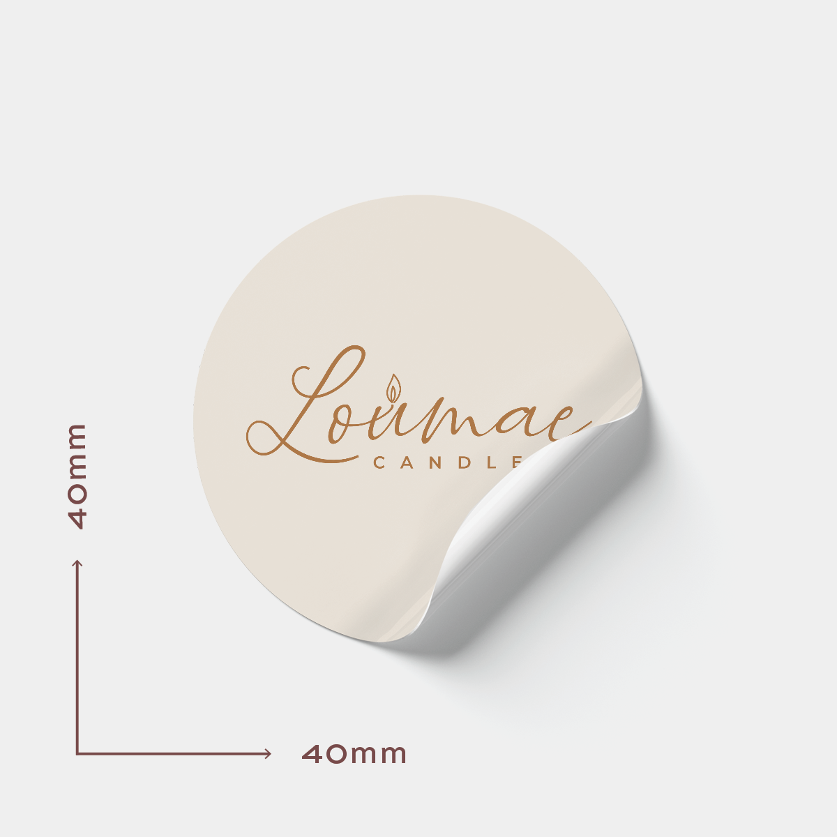 40mm Round Vinyl Labels - Popular Sizes