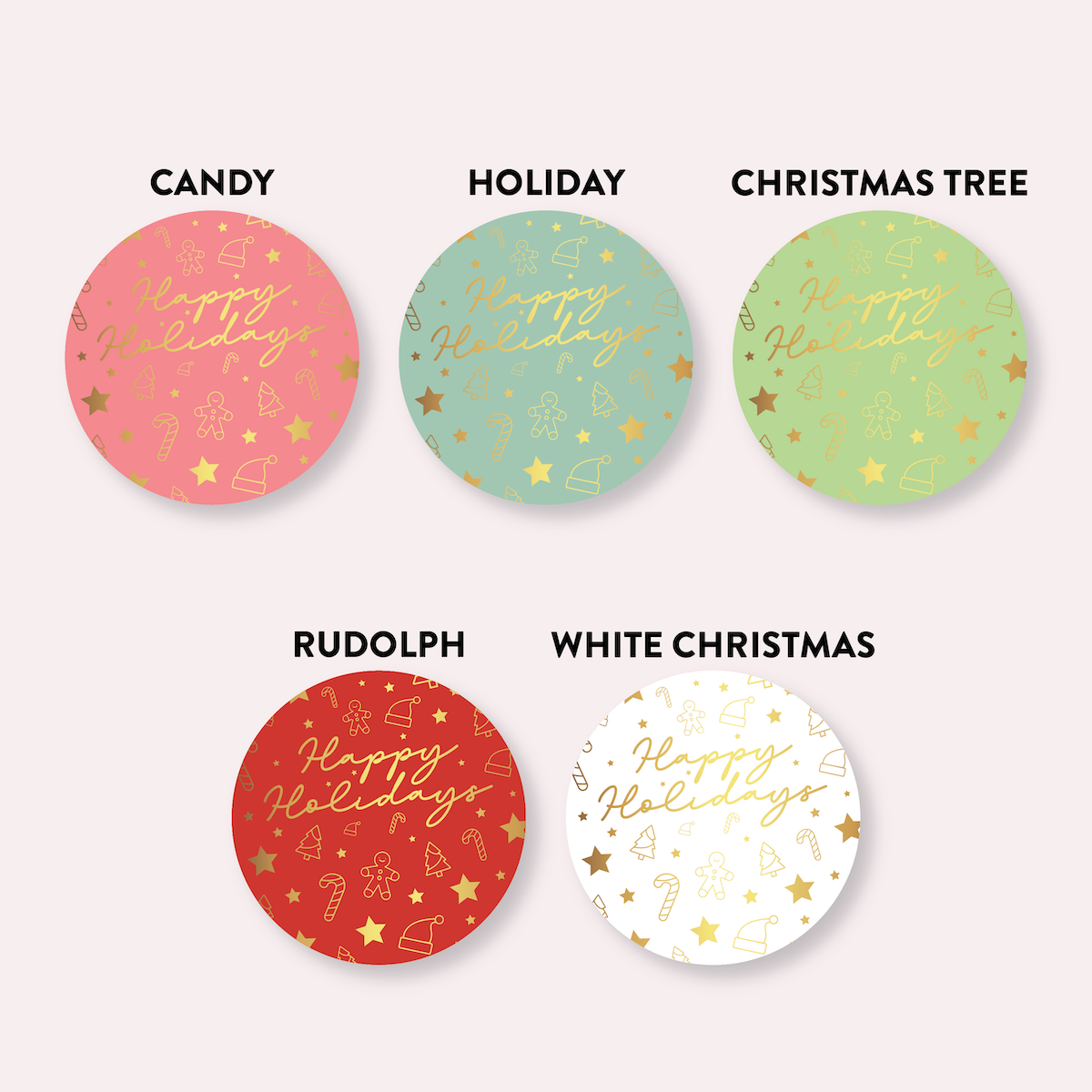 The Jewel Collection - Happy Holidays - PATTERN - ROUND