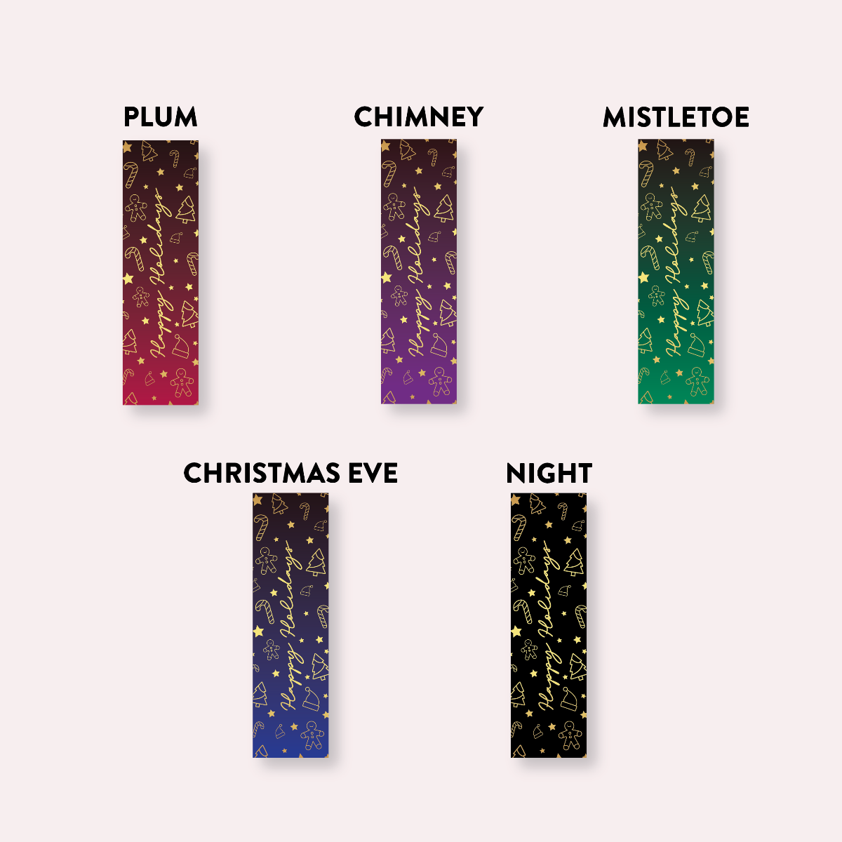 The Jewel Collection - Happy Holidays - Pattern - SLIM