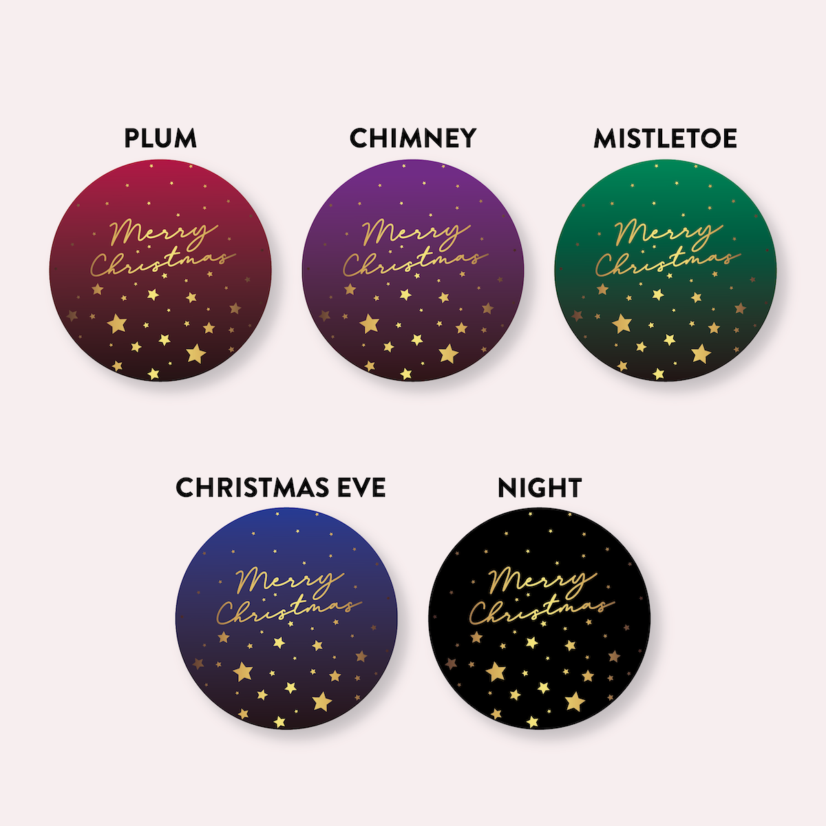 The Jewel Collection - Merry Christmas - Stars - ROUND