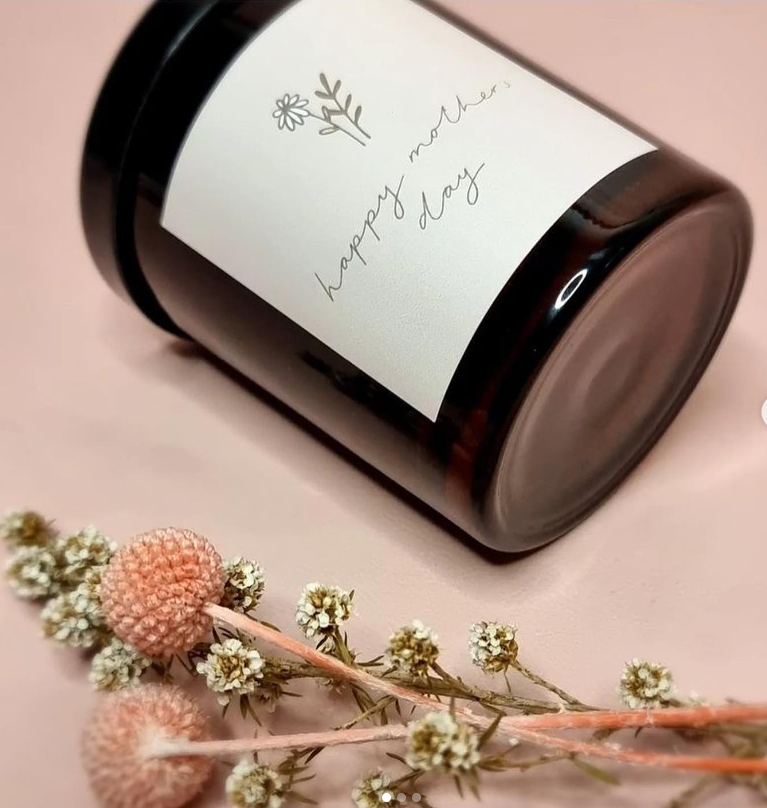 Taupe Stem Mothers Day Vinyl Label Pack