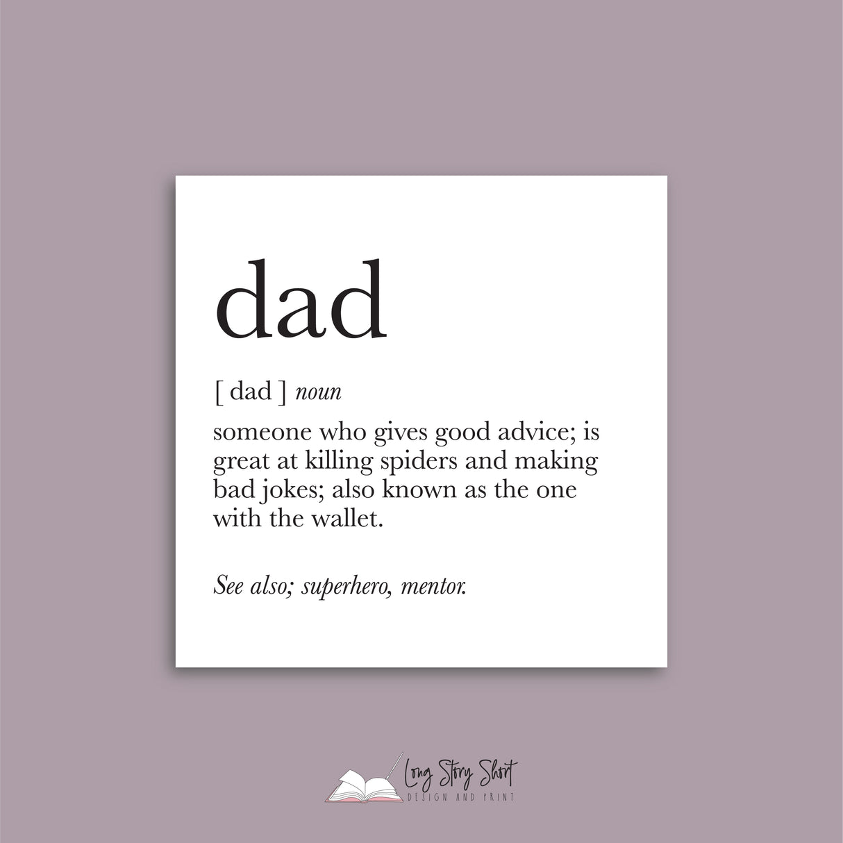 Dad Quote Vinyl Label Pack