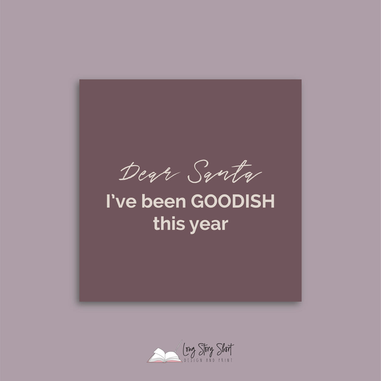 Dear Santa I've been Goodish Vinyl Label Pack Square Matte/Gloss