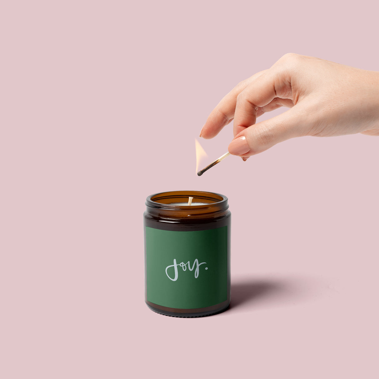 Green Hand Lettered Christmas Vinyl Label Pack Square Matte/Gloss