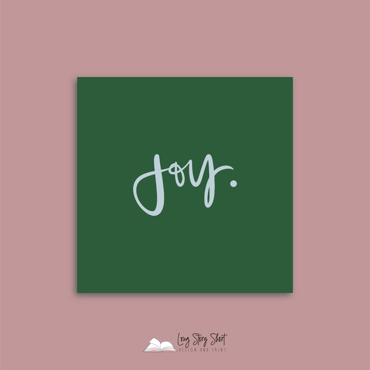 Green Hand Lettered Christmas Vinyl Label Pack Square Matte/Gloss