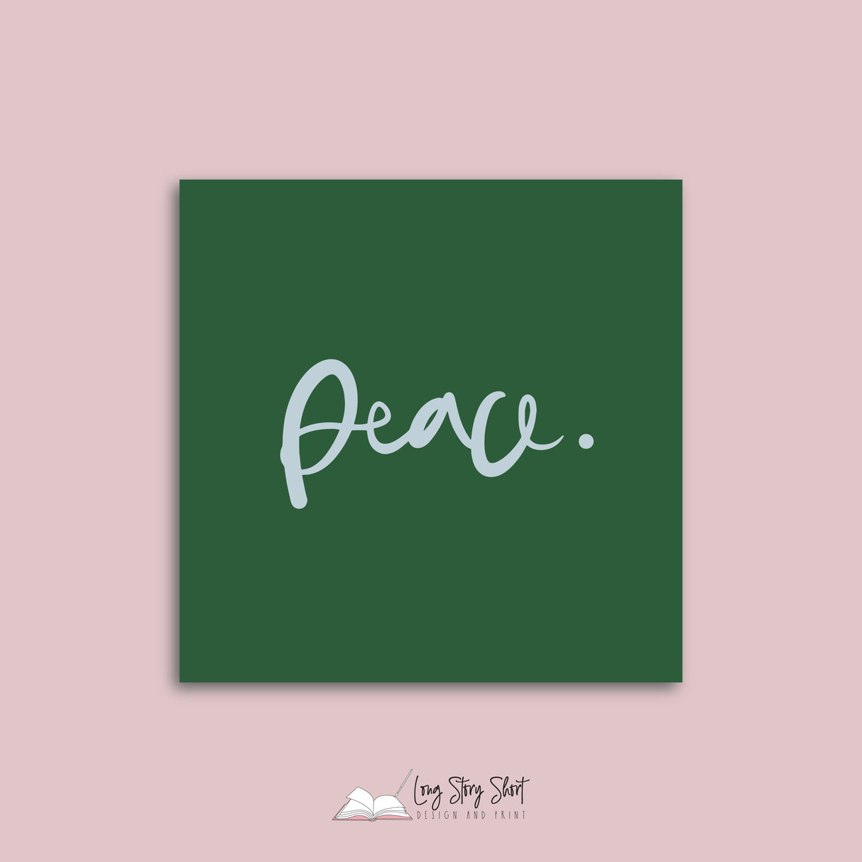 Green Hand Lettered Christmas Vinyl Label Pack Square Matte/Gloss