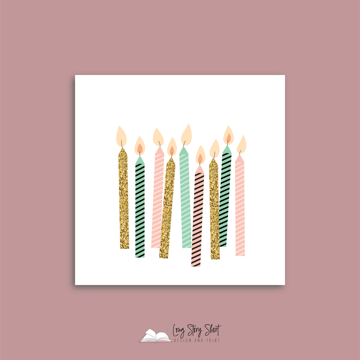 Green Happy Birthday Vinyl Label Pack