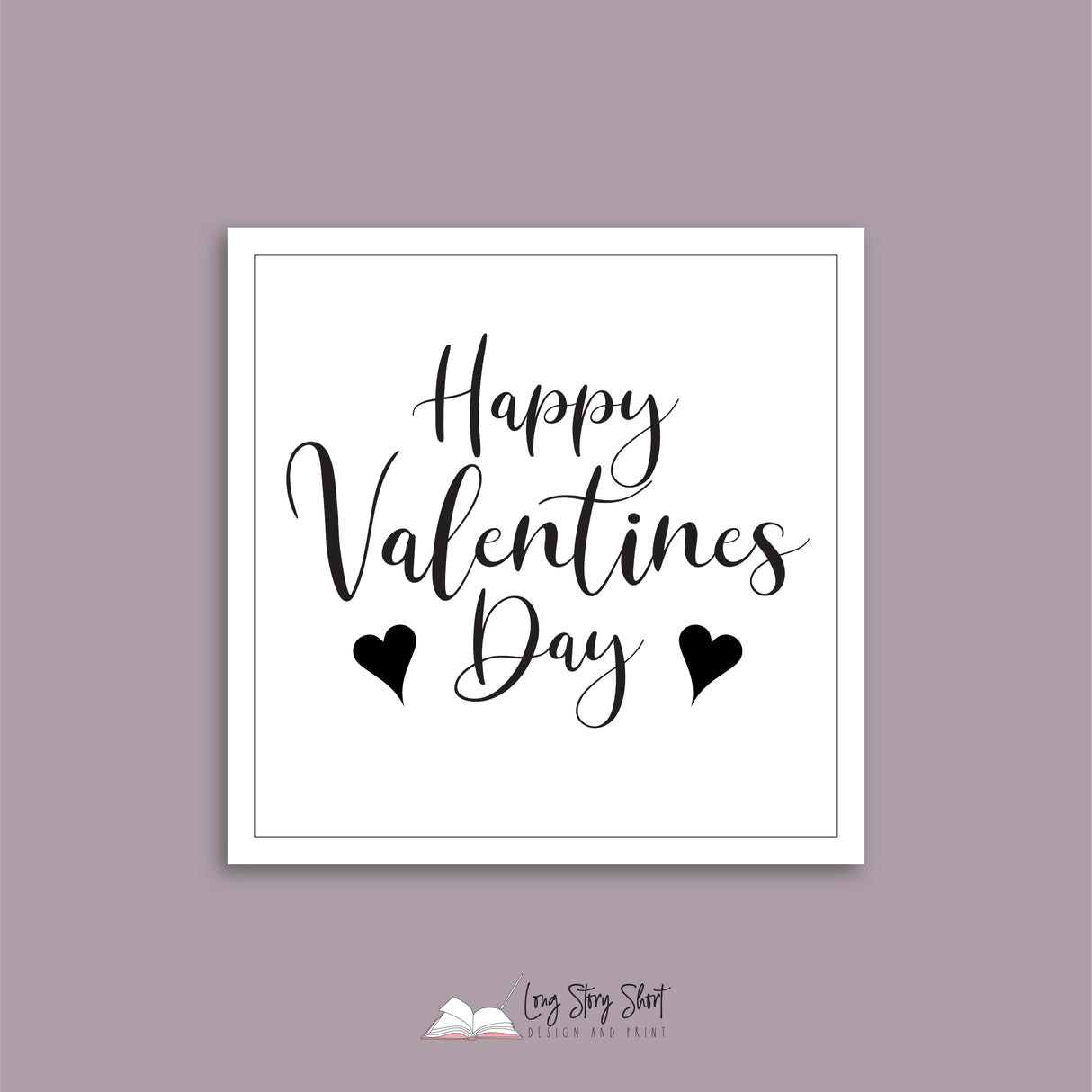 Happy Valentines Day Square Vinyl Label Pack