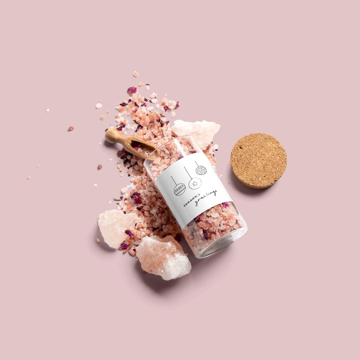 White Stars and Lights Christmas Vinyl Label Pack Square Matte/Gloss