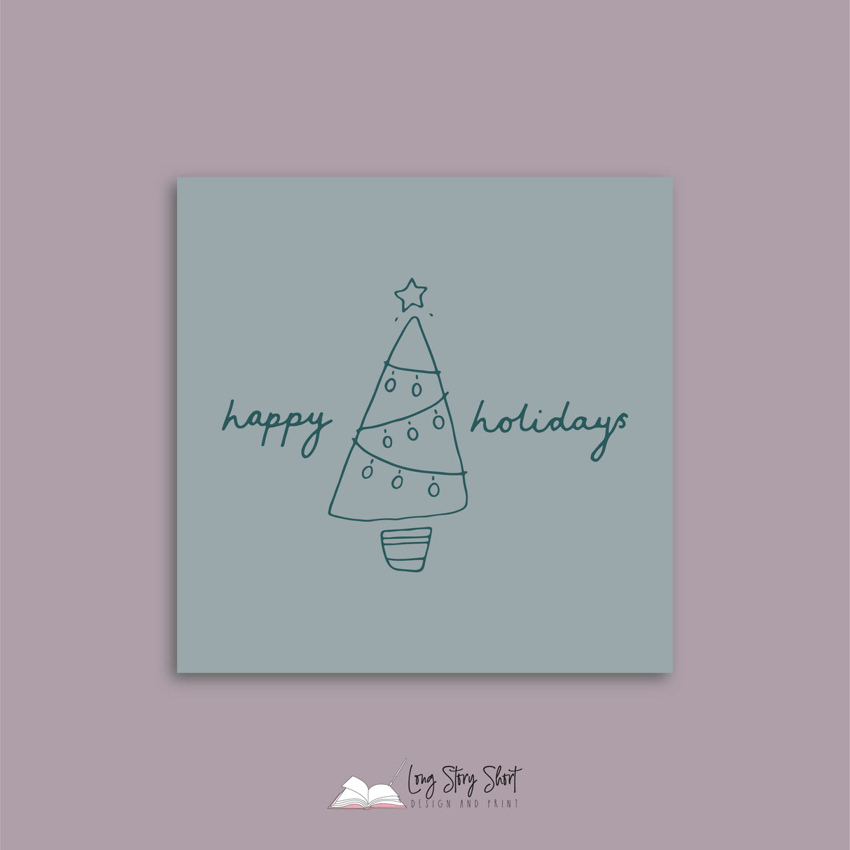 Pastel Stars and Lights Christmas Vinyl Label Pack Square Matte/Gloss