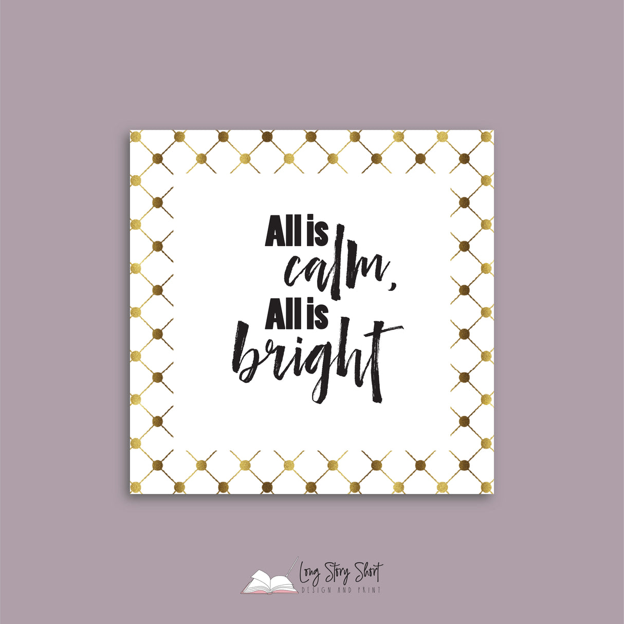 WHITE & GOLD Square Christmas Vinyl Label Pack Square Matte/Gloss