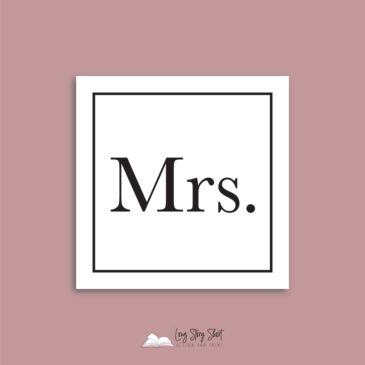 Mr & Mrs Square Vinyl Label Pack