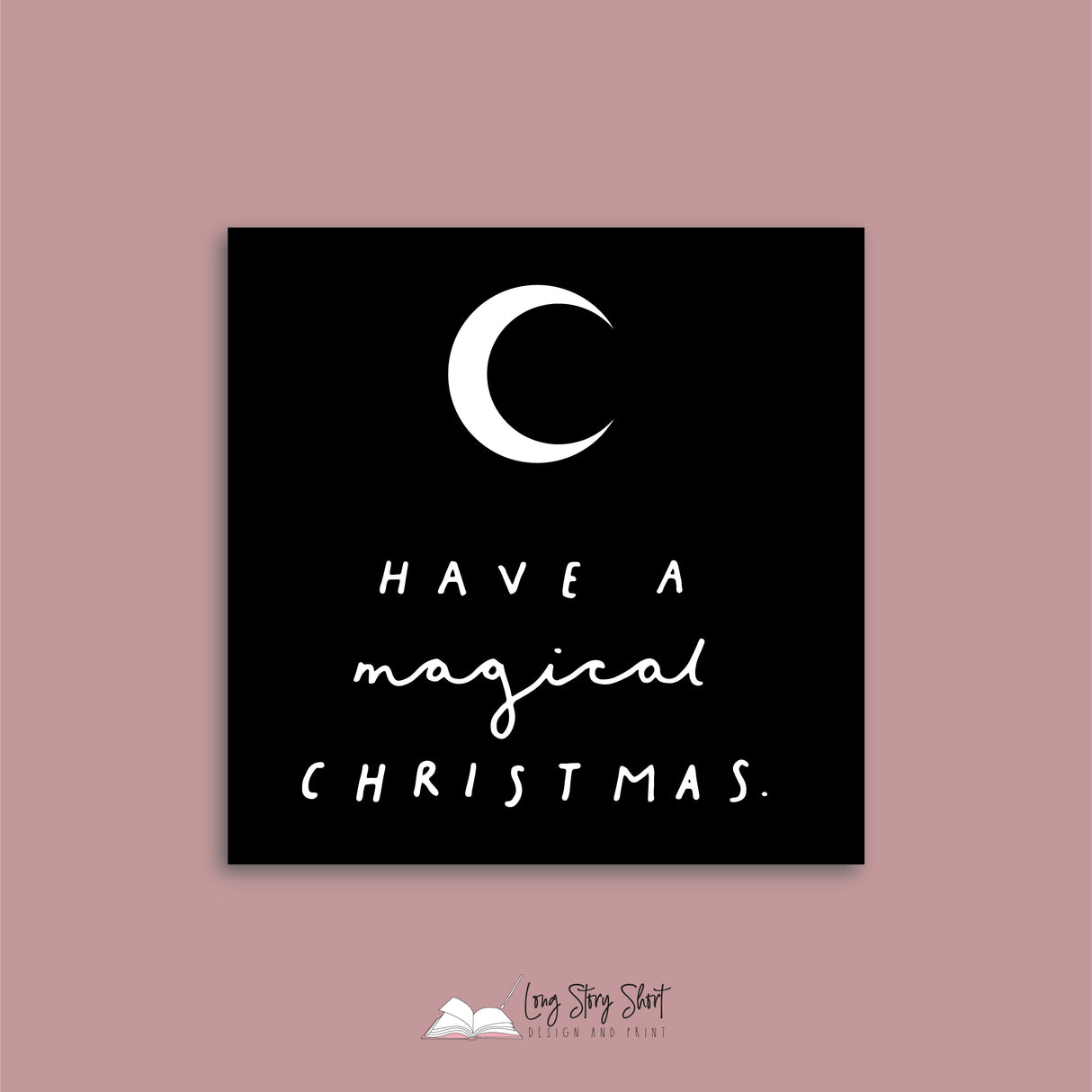 Black Have a Magical Christmas Vinyl Label Pack Square Matte/Gloss