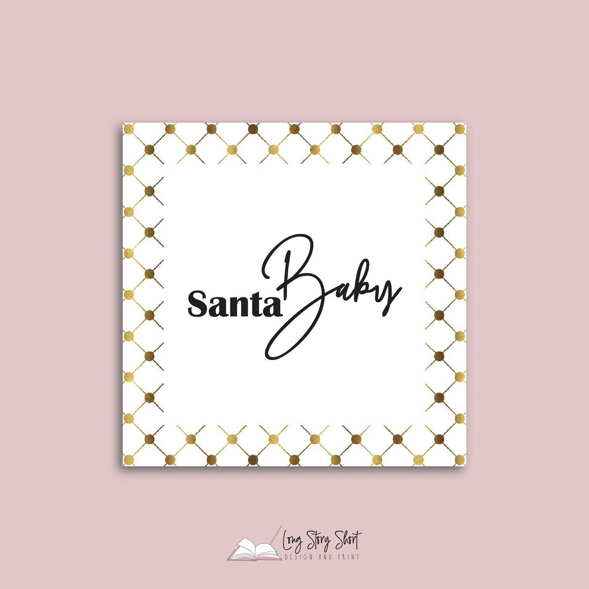 WHITE & GOLD Square Christmas Vinyl Label Pack Square Matte/Gloss