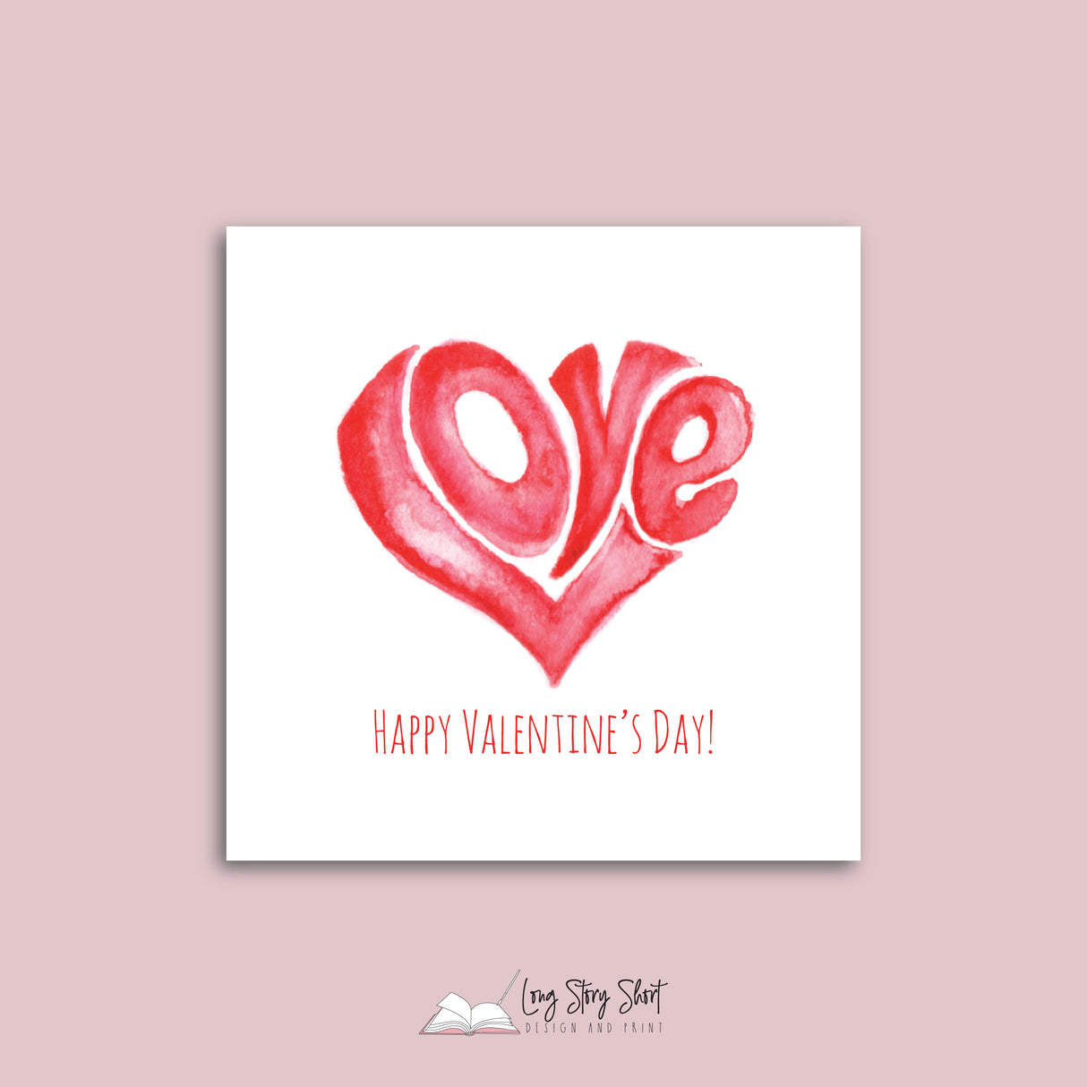 Valentines Day Square Vinyl Label Pack