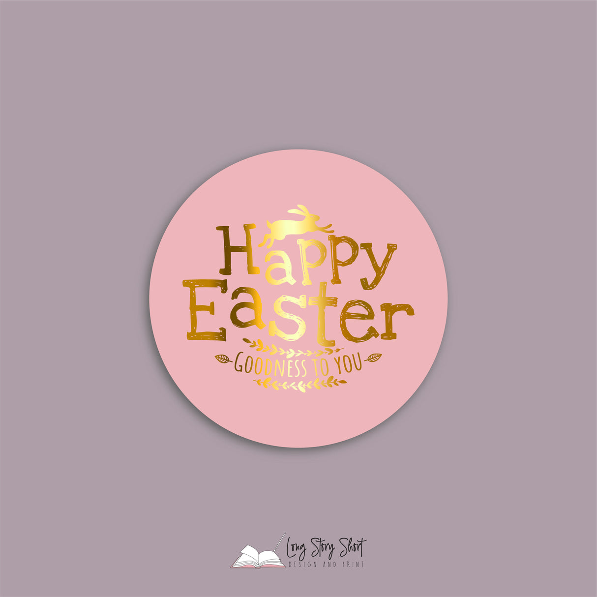 Happy Easter Goodness Vinyl Label Pack (Round) Matte/Gloss/Foil