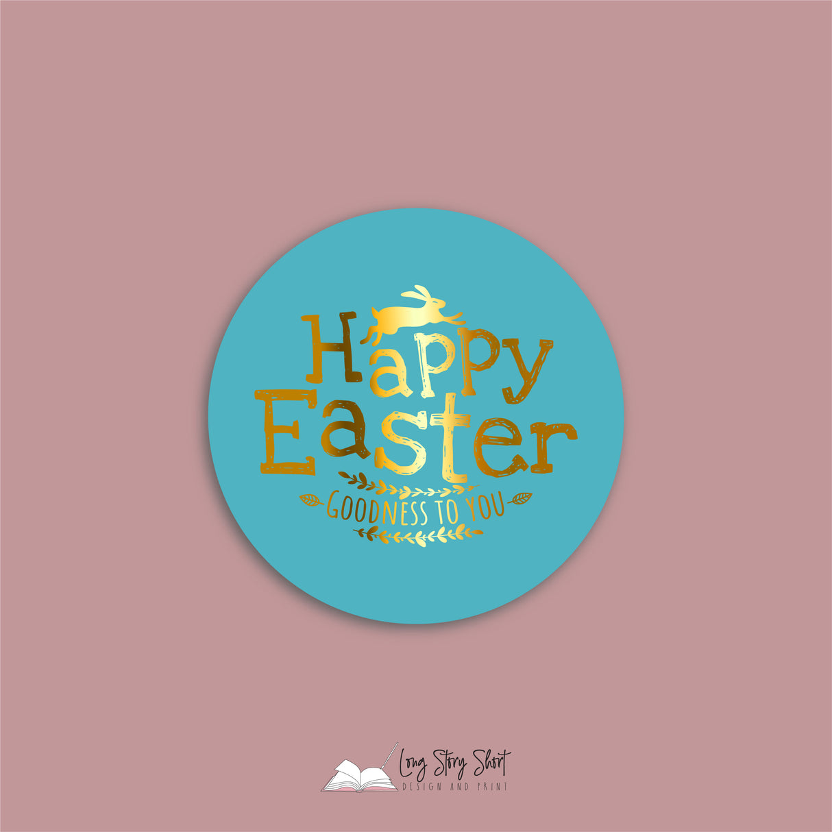 Happy Easter Goodness Vinyl Label Pack (Round) Matte/Gloss/Foil