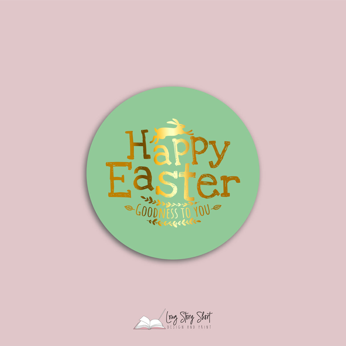 Happy Easter Goodness Vinyl Label Pack (Round) Matte/Gloss/Foil