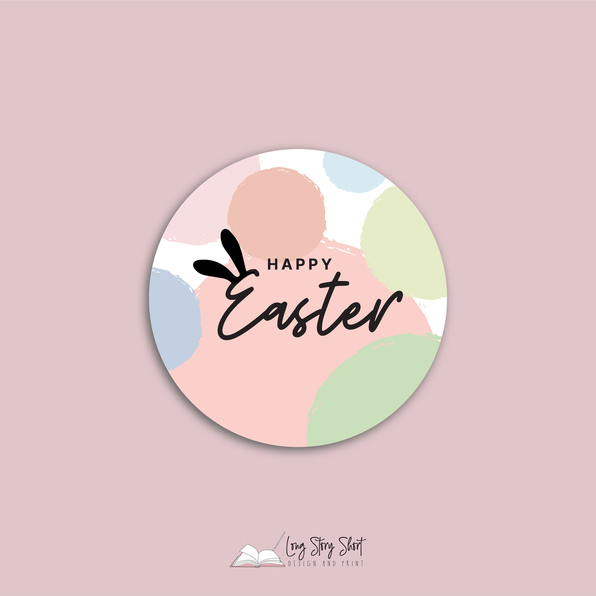 Happy Easter Spots Vinyl Label Pack (Round) Matte/Goss/Foil