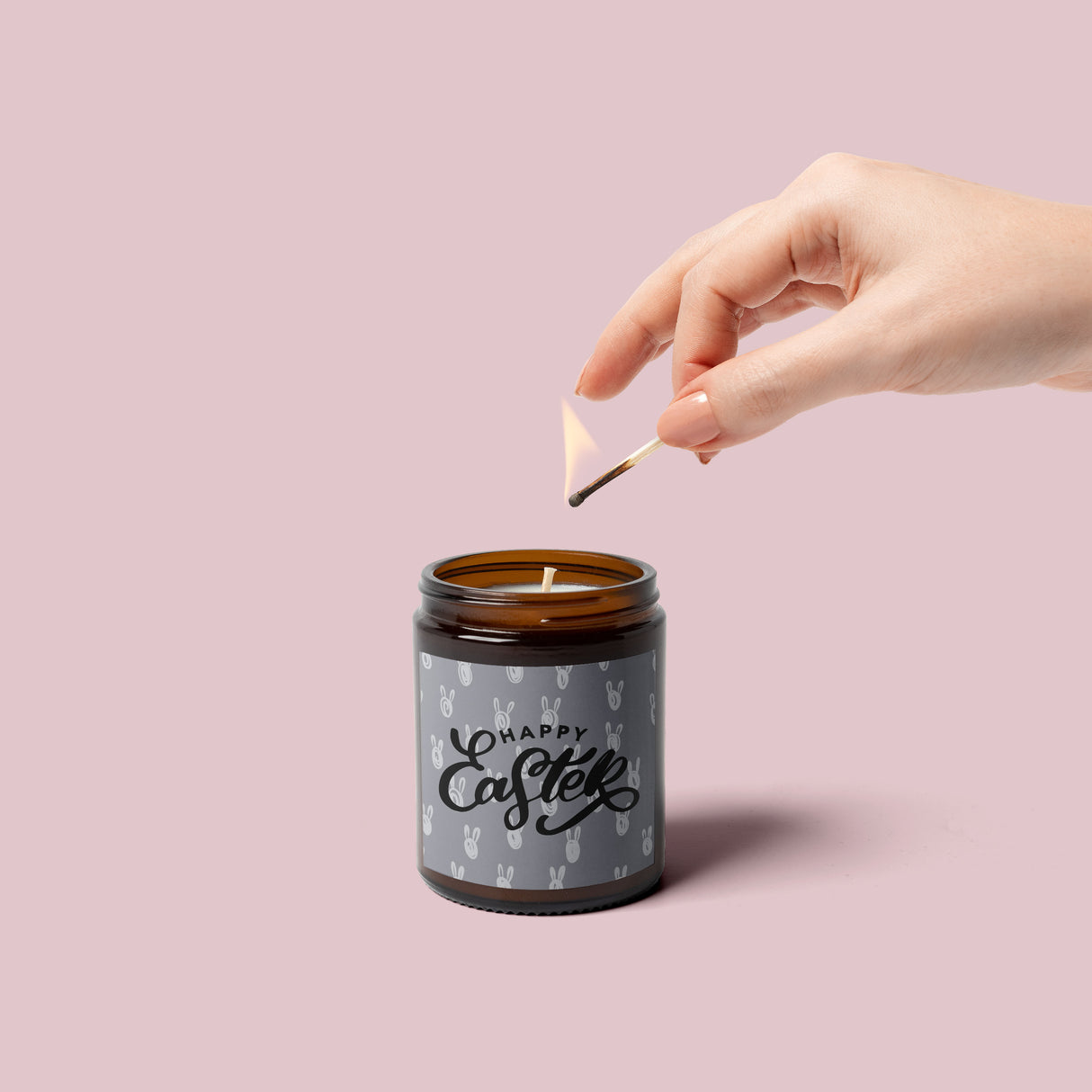 Happy Easter Bunny Pattern Vinyl Label Pack (Square) Matte/Gloss/Foil