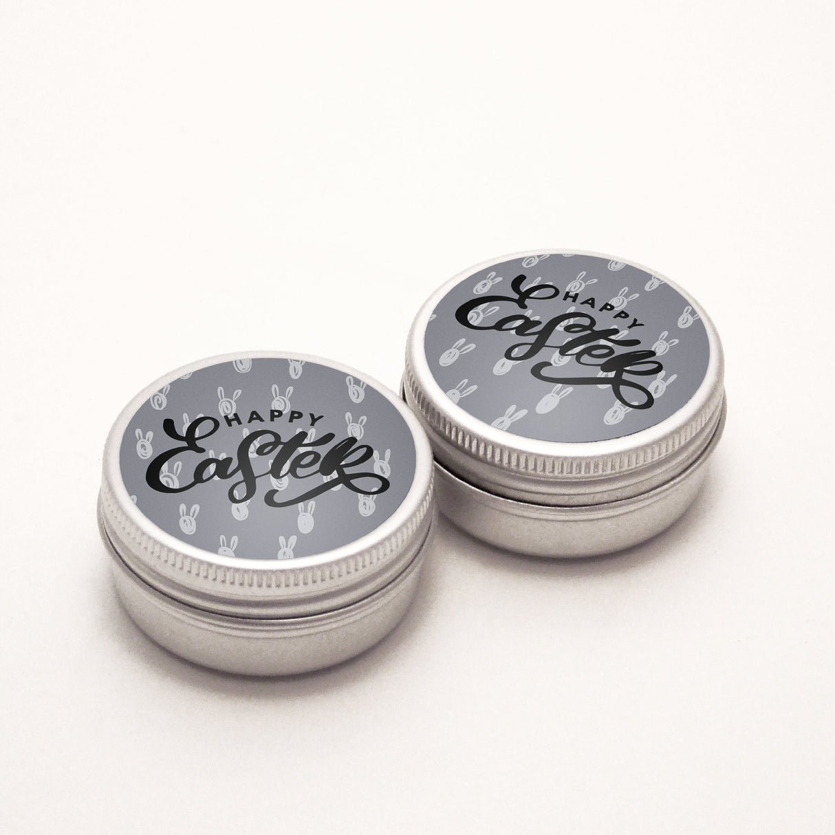 Happy Easter Bunny Pattern Vinyl Label Pack (Round) Matte/Gloss/Foil