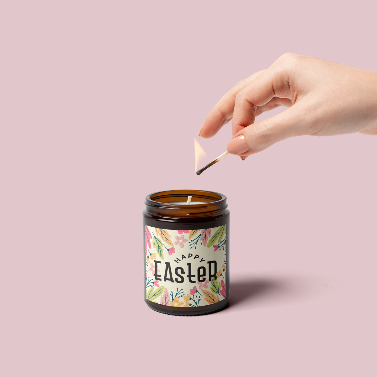 Happy Easter Flower Vinyl Label Pack Square Matte/Gloss/Foil