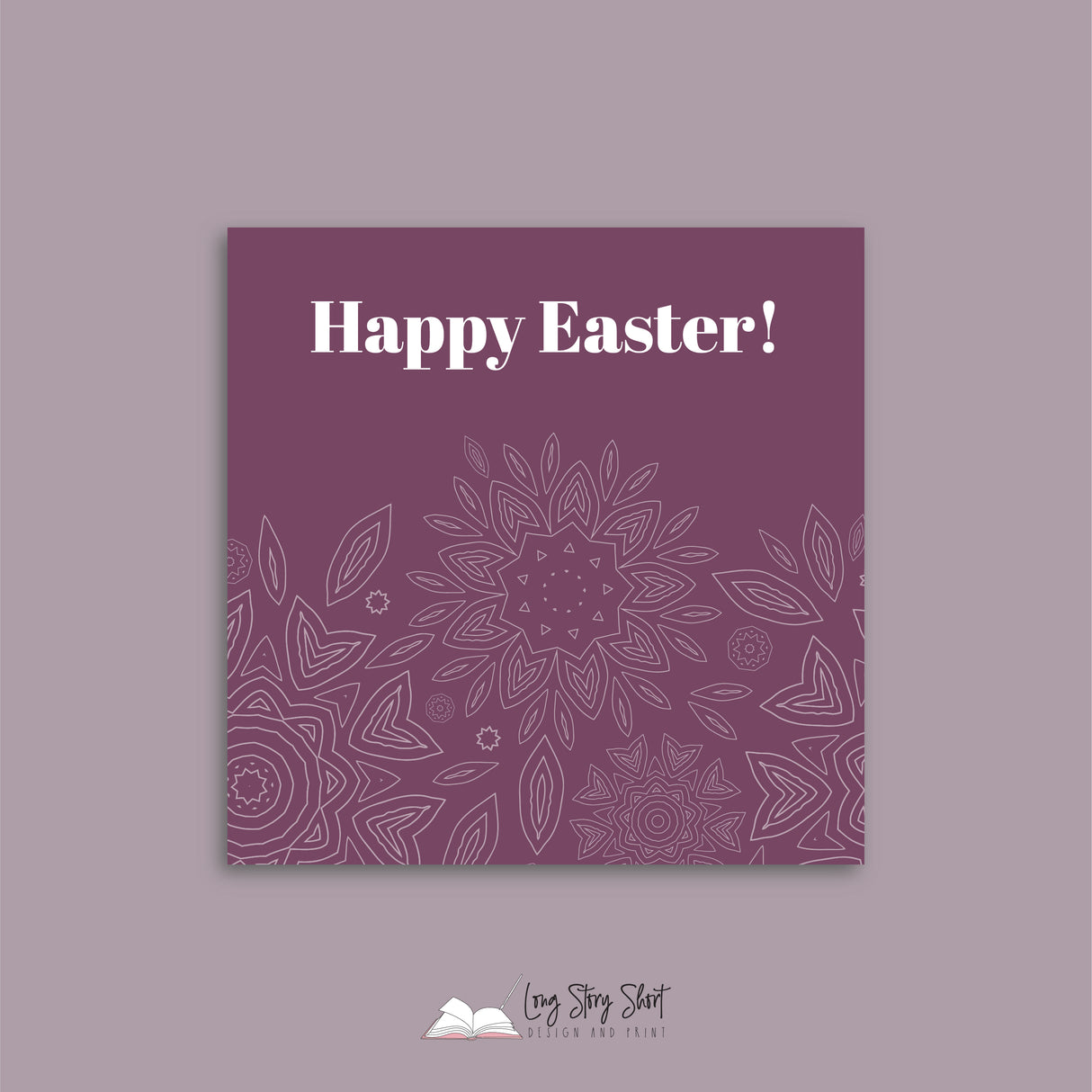 Happy Easter Geo Flower Vinyl Label Pack Square Matte/Gloss/Foil