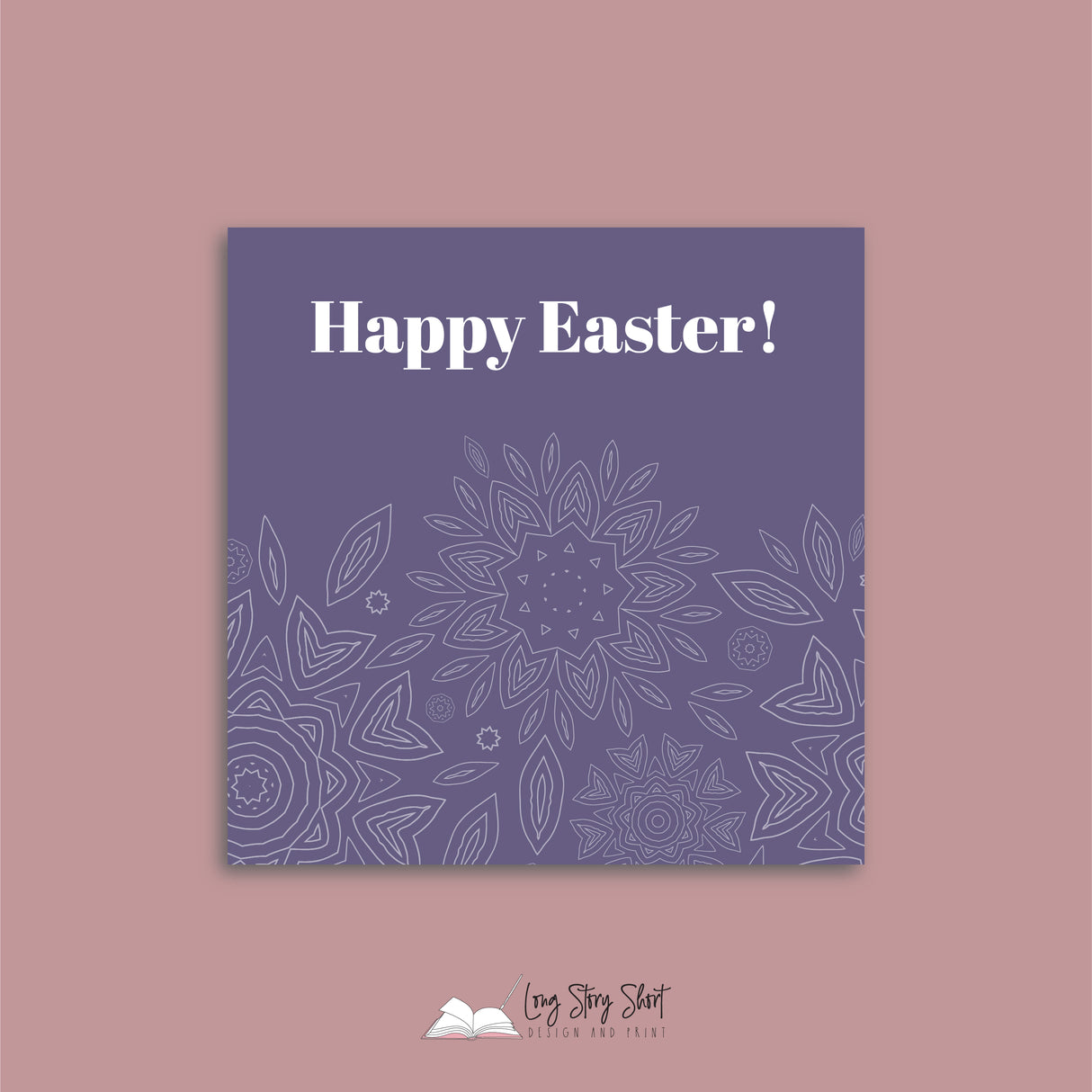 Happy Easter Geo Flower Vinyl Label Pack Square Matte/Gloss/Foil
