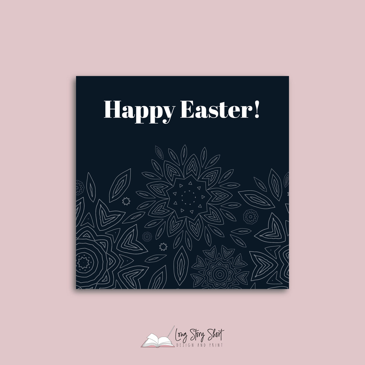 Happy Easter Geo Flower Vinyl Label Pack Square Matte/Gloss/Foil