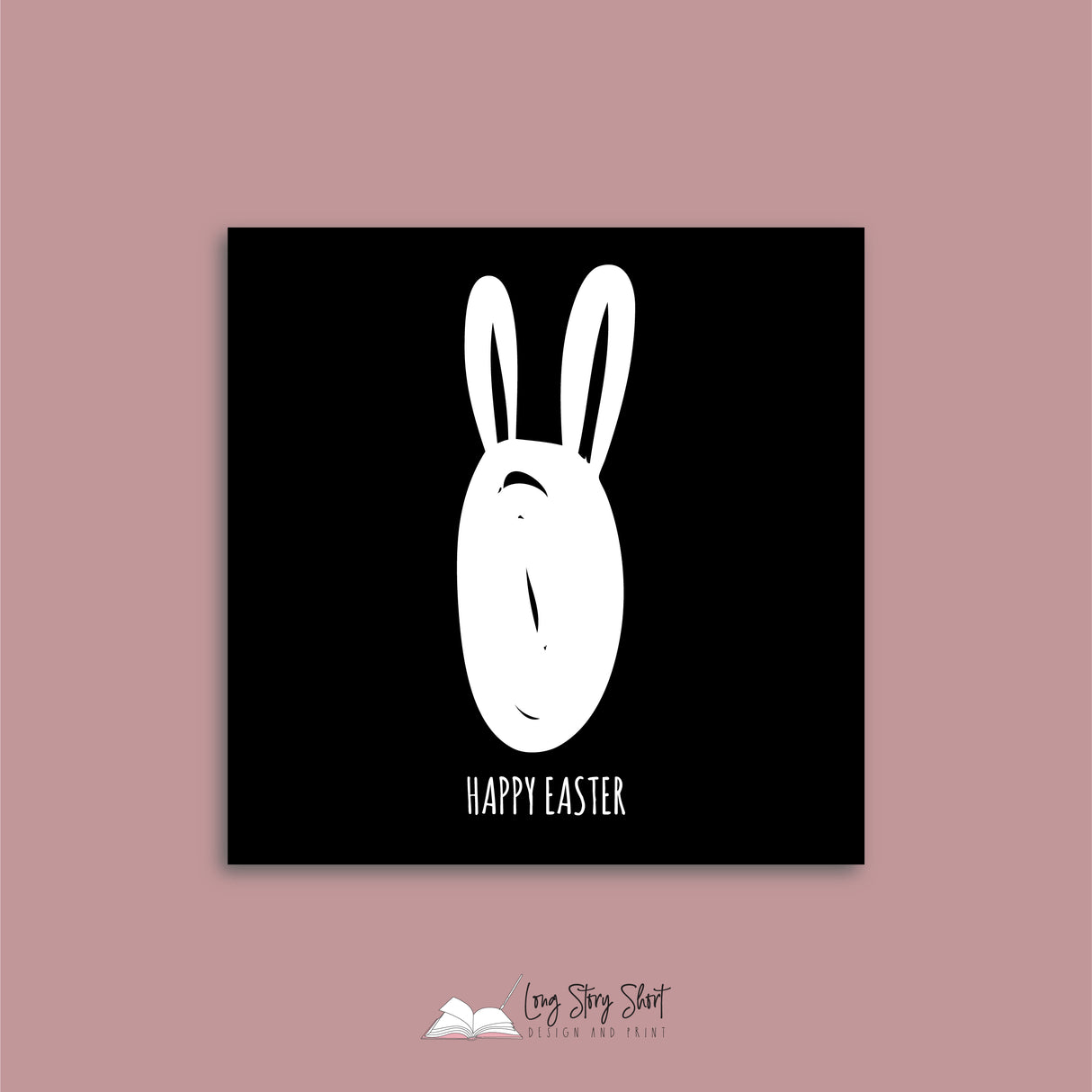 Happy Easter White Bunny Vinyl Label Pack (Square) Matte/Gloss/Foil