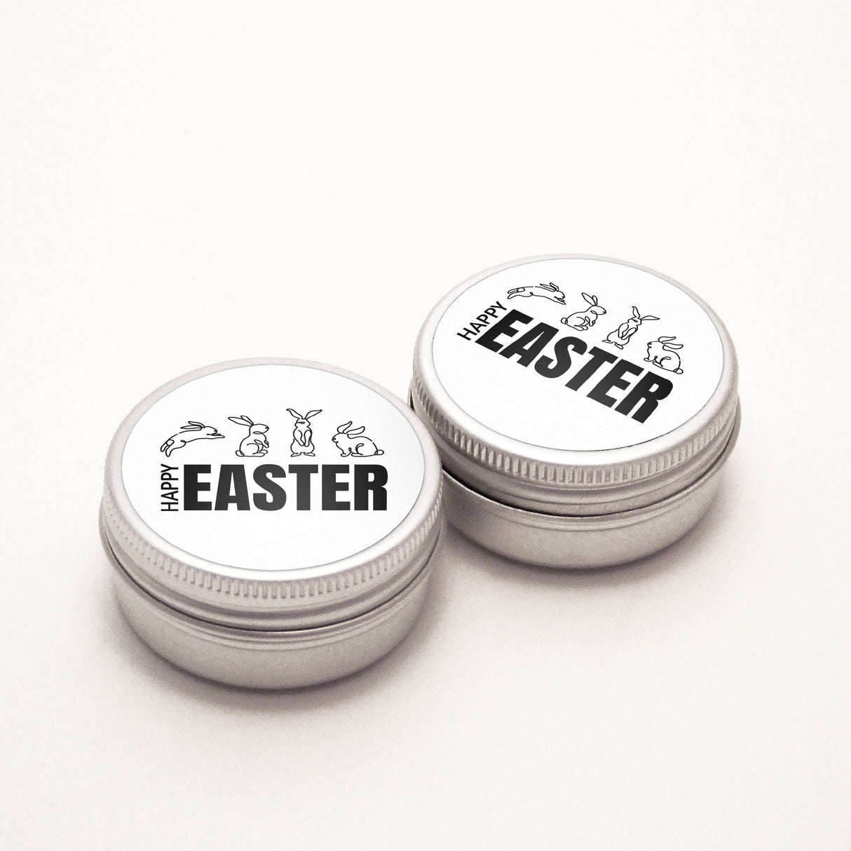 Happy Easter White Vinyl Label Pack (Round) Matte/Gloss/Foil