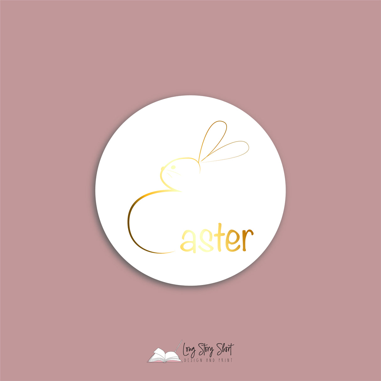 White Easter Vinyl Label Pack (Round) Matte/Gloss/Foil