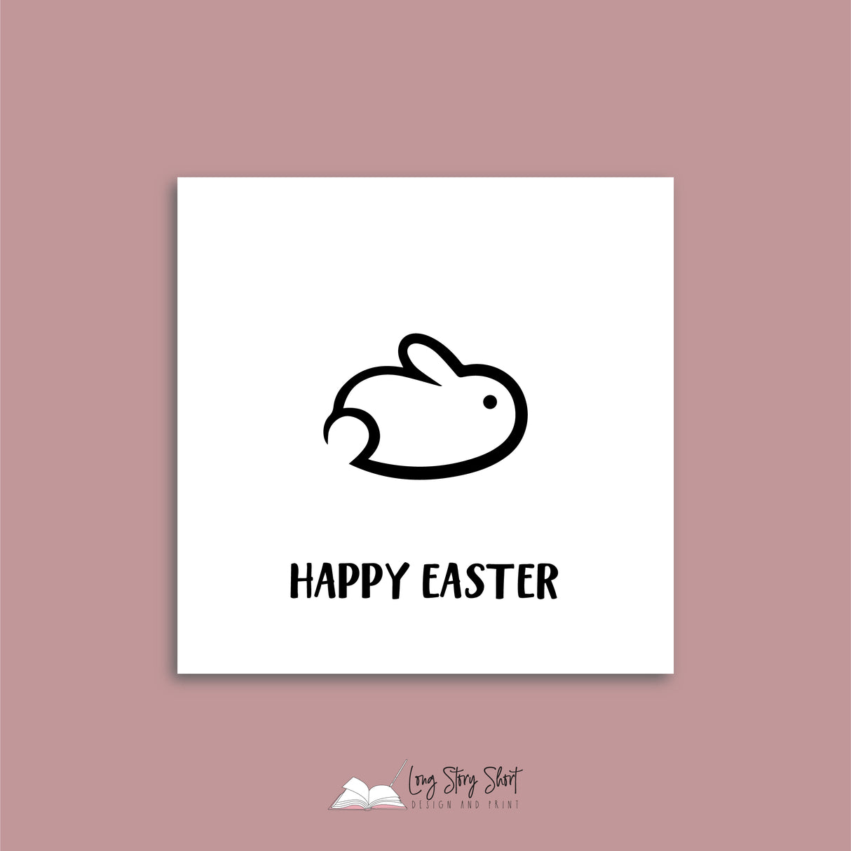 Happy Easter 3 Bunnies Vinyl Label Pack (Square) Matte/Gloss/Foil