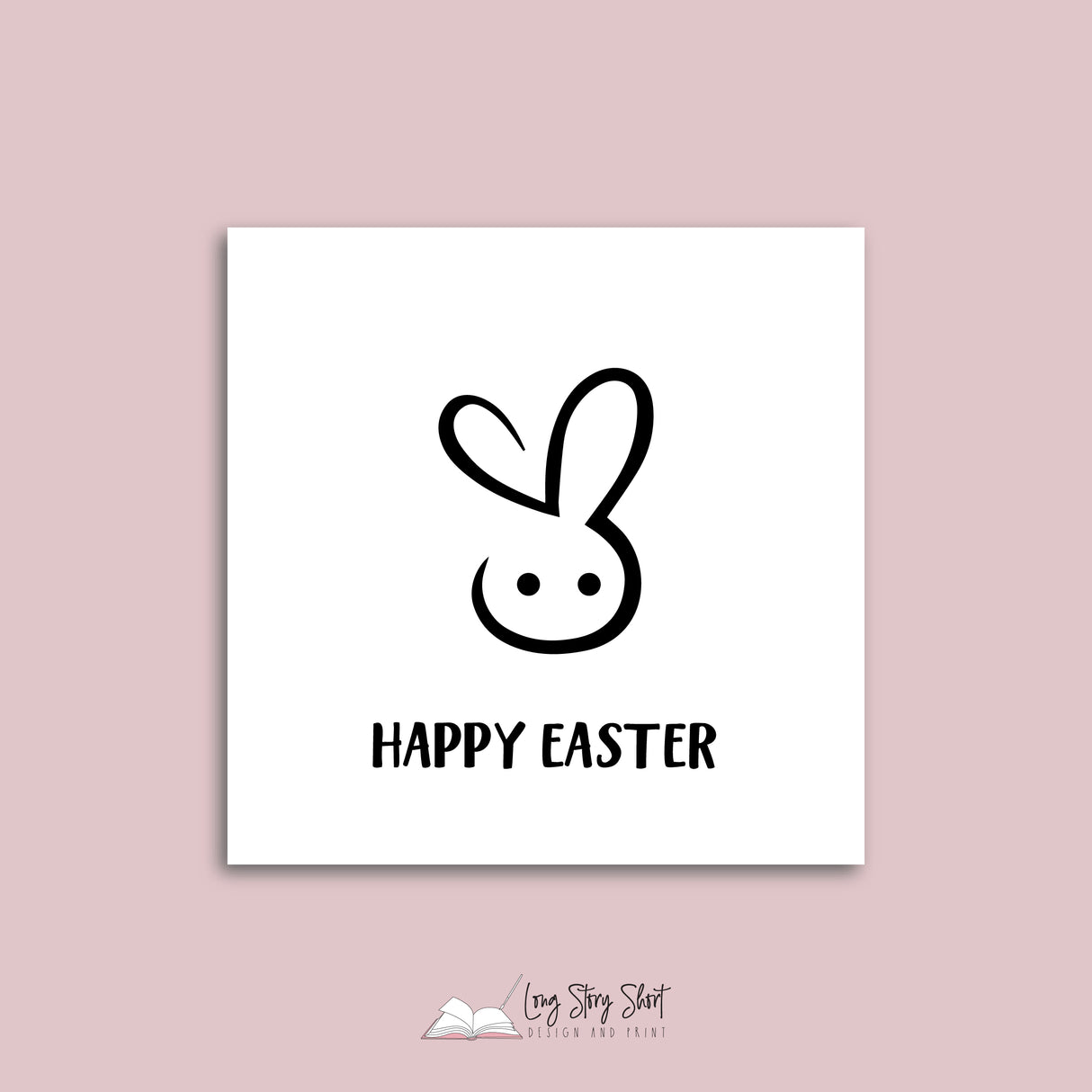 Happy Easter 3 Bunnies Vinyl Label Pack (Square) Matte/Gloss/Foil