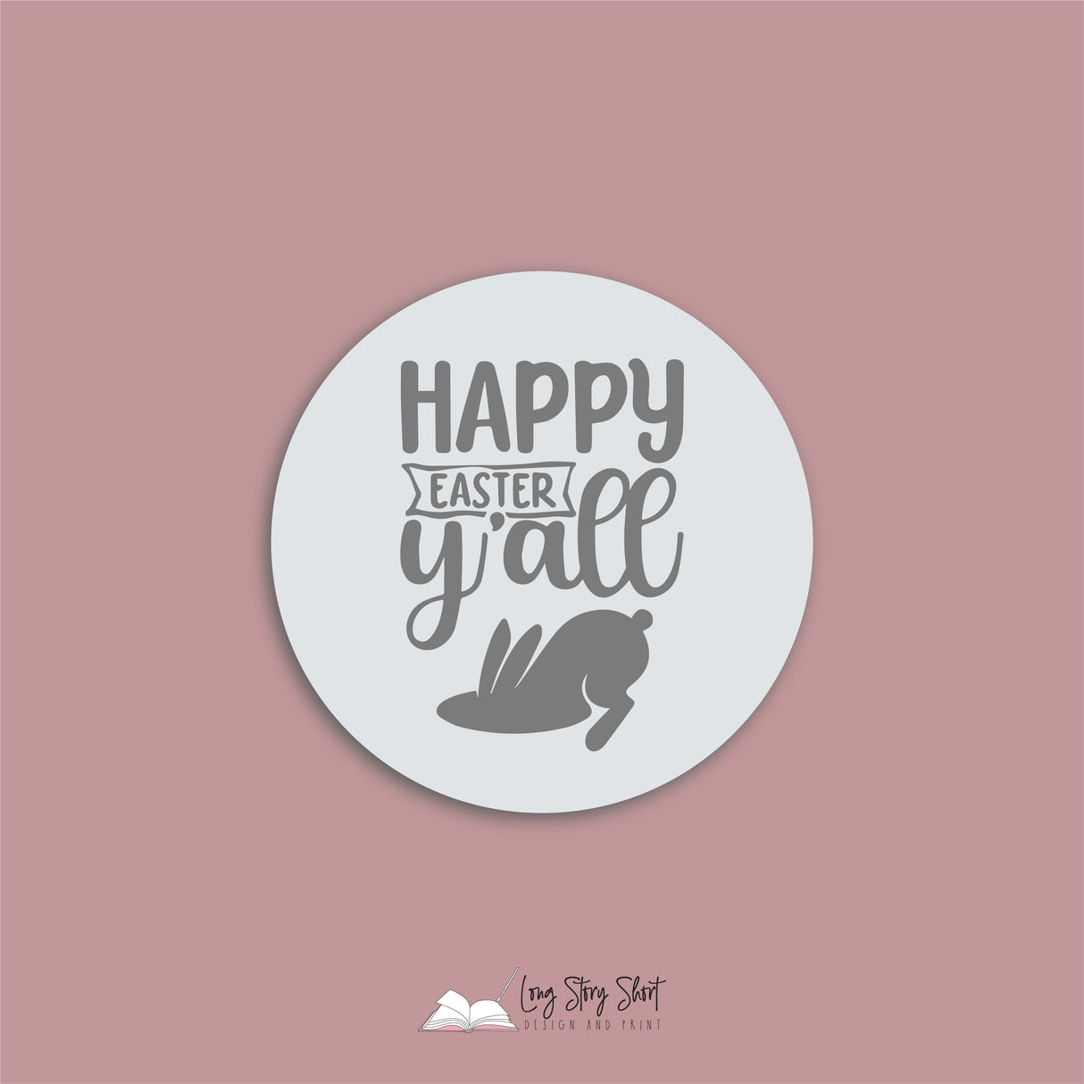 Happy Easter y'all Vinyl Label Pack (Round) Matte/Gloss/Foil