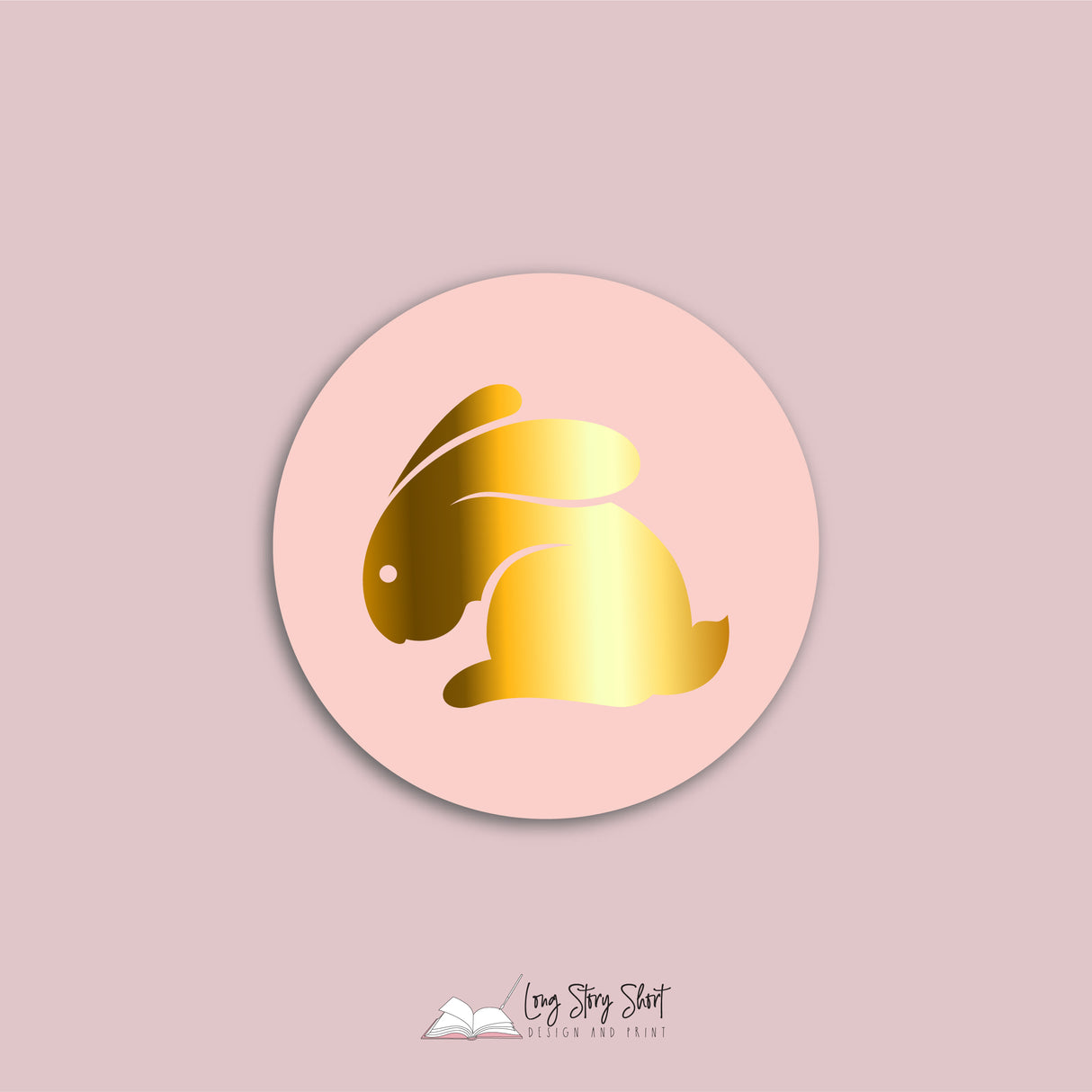Easter Bunnies Vinyl Label Pack (Round) Matte/Gloss/Foil