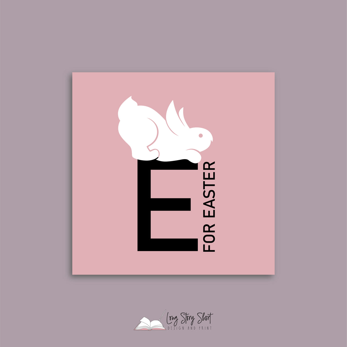 E for Easter Bunny Vinyl Label Pack (Square) Matte/Gloss/Foil