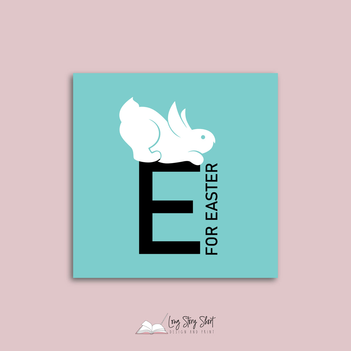 E for Easter Bunny Vinyl Label Pack (Square) Matte/Gloss/Foil