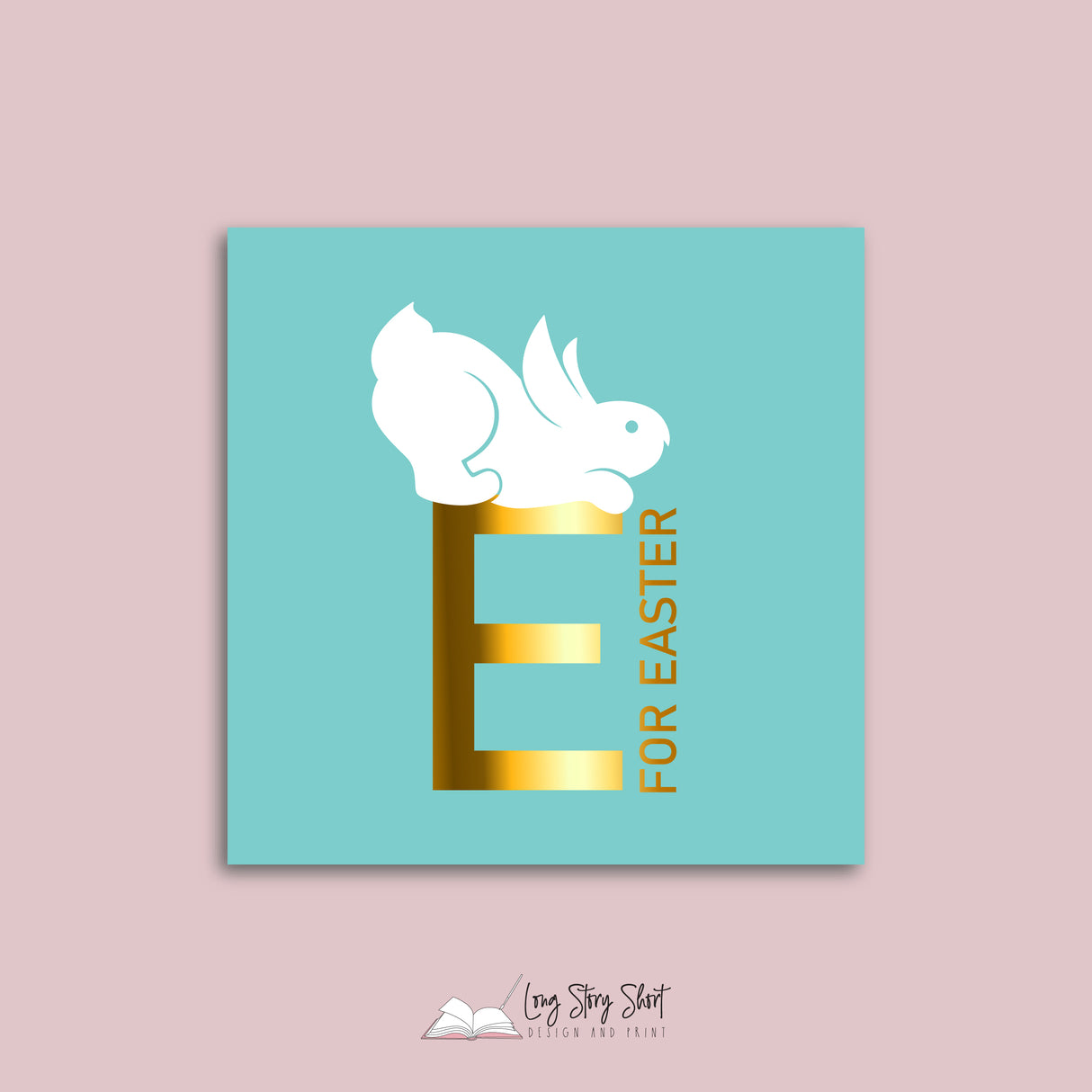 E for Easter Bunny Vinyl Label Pack (Square) Matte/Gloss/Foil
