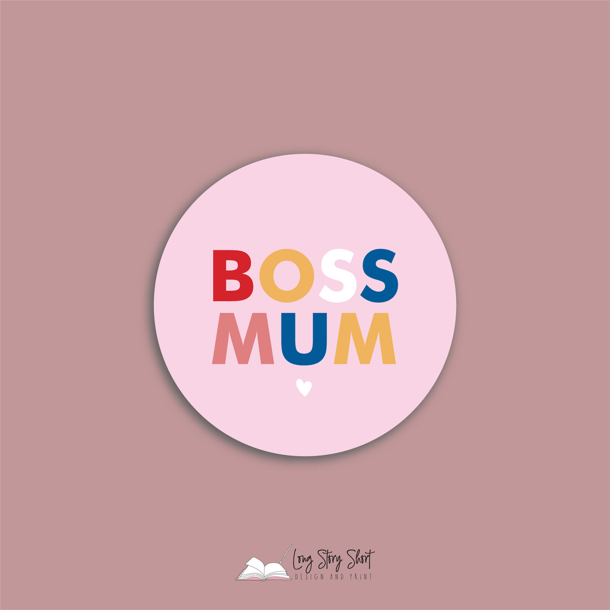 Boss Mum Round Vinyl Label Pack