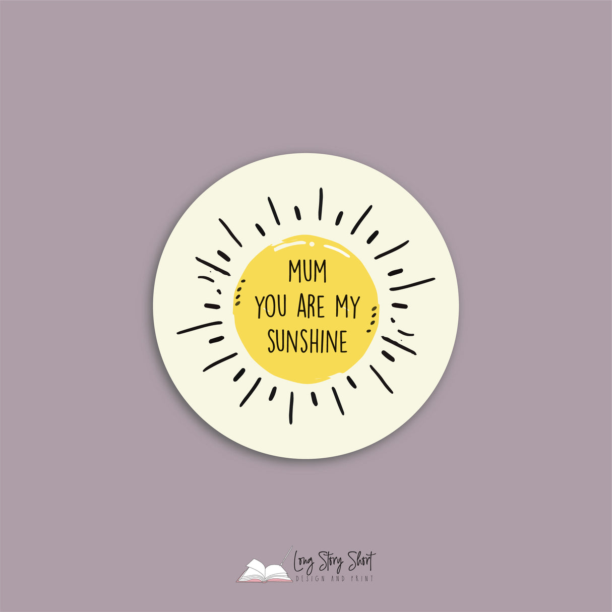 Mum you are my sunshine Round Vinyl Label Pack