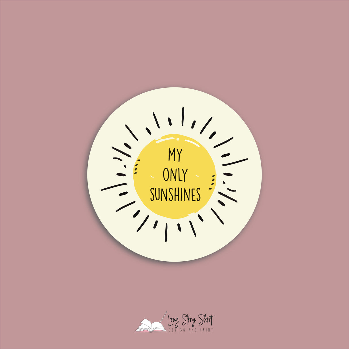 Mum you are my sunshine Round Vinyl Label Pack