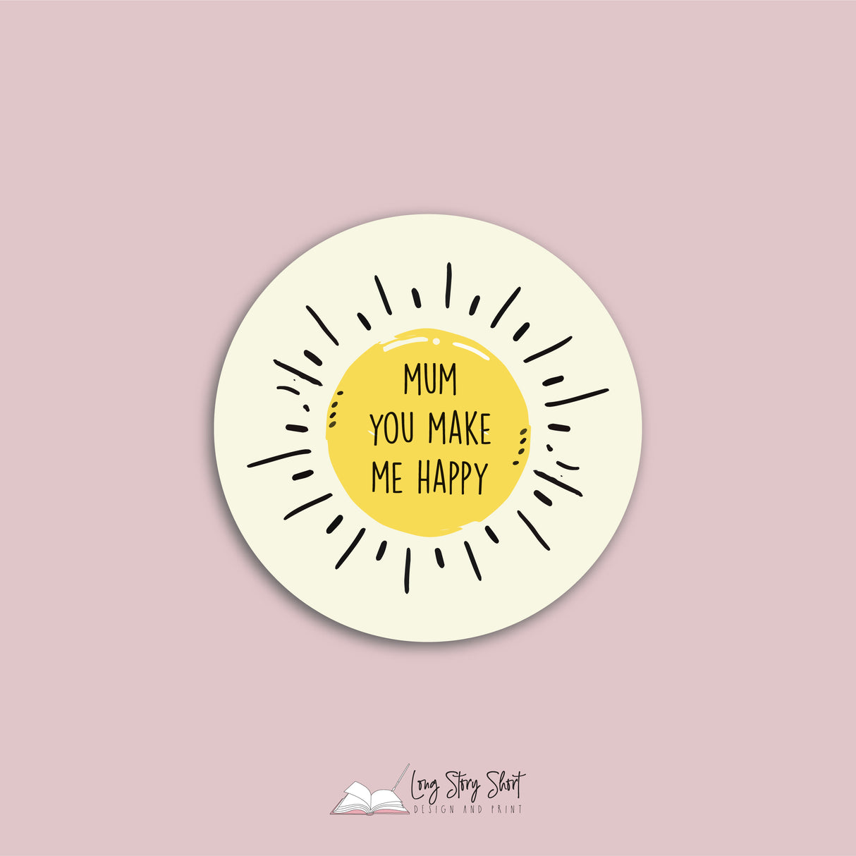 Mum you are my sunshine Round Vinyl Label Pack
