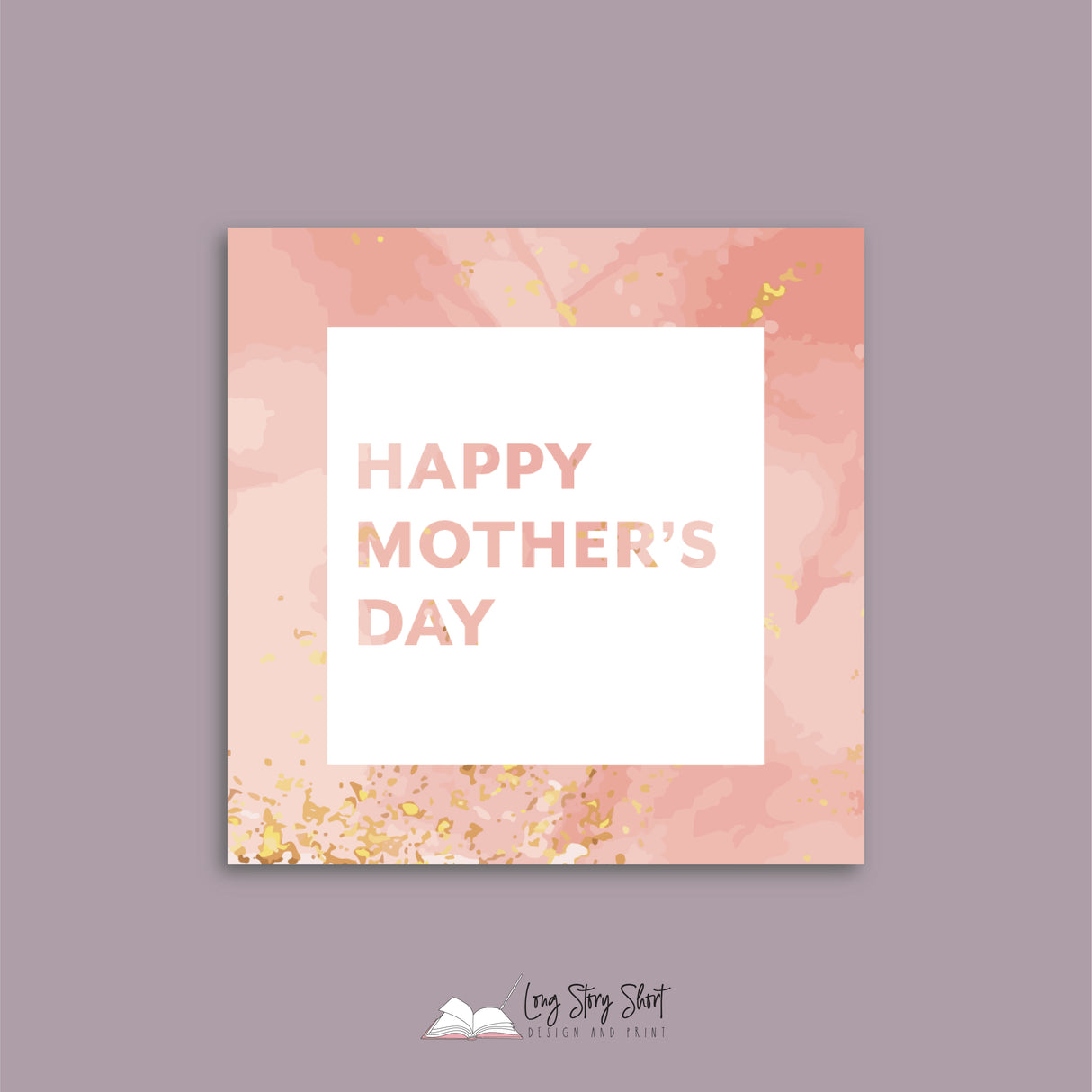 Happy Mother's Day Marble Pattern Vinyl Label Pack